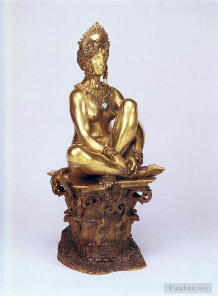 Jean-Leon Gerome Sculpture - Corinthe A Seated Female Nude