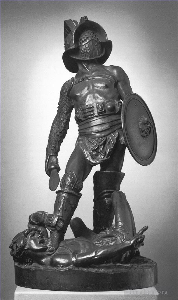 Jean-Leon Gerome Sculpture - The Gladiators