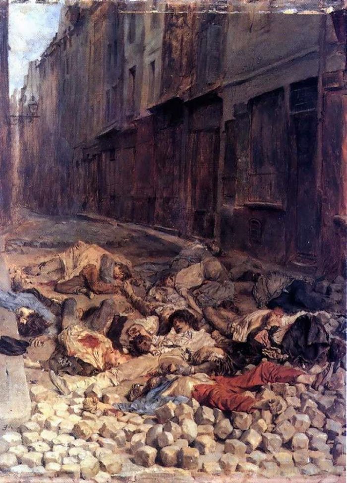 Jean-Louis Ernest Meissonier Oil Painting - The Barricade