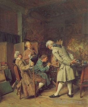 Artist Jean-Louis Ernest Meissonier's Work - The Lovers of Painting