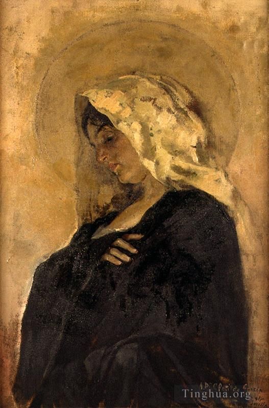 Joaquin Sorolla Oil Painting - La Virgen Maria