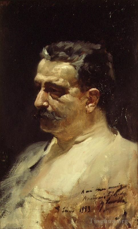 Joaquin Sorolla Oil Painting - Retrato de Antonio Elegido