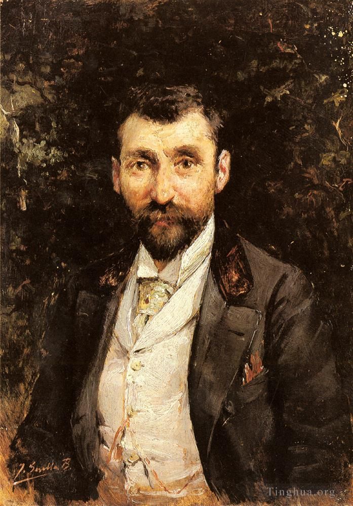 Joaquin Sorolla Oil Painting - Y Portrait Of A Gentleman