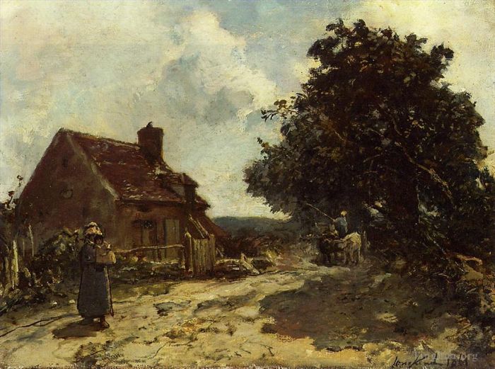 Johan Barthold Jongkind Oil Painting - In the Vicinity of Nevers
