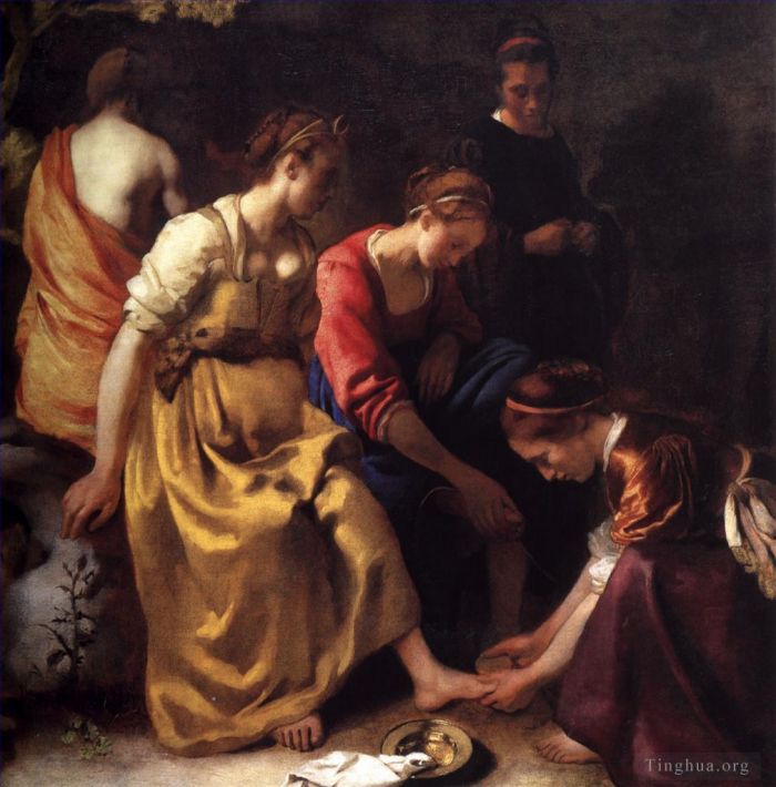Johan Vermeer Oil Painting - Diana and her Nymphs