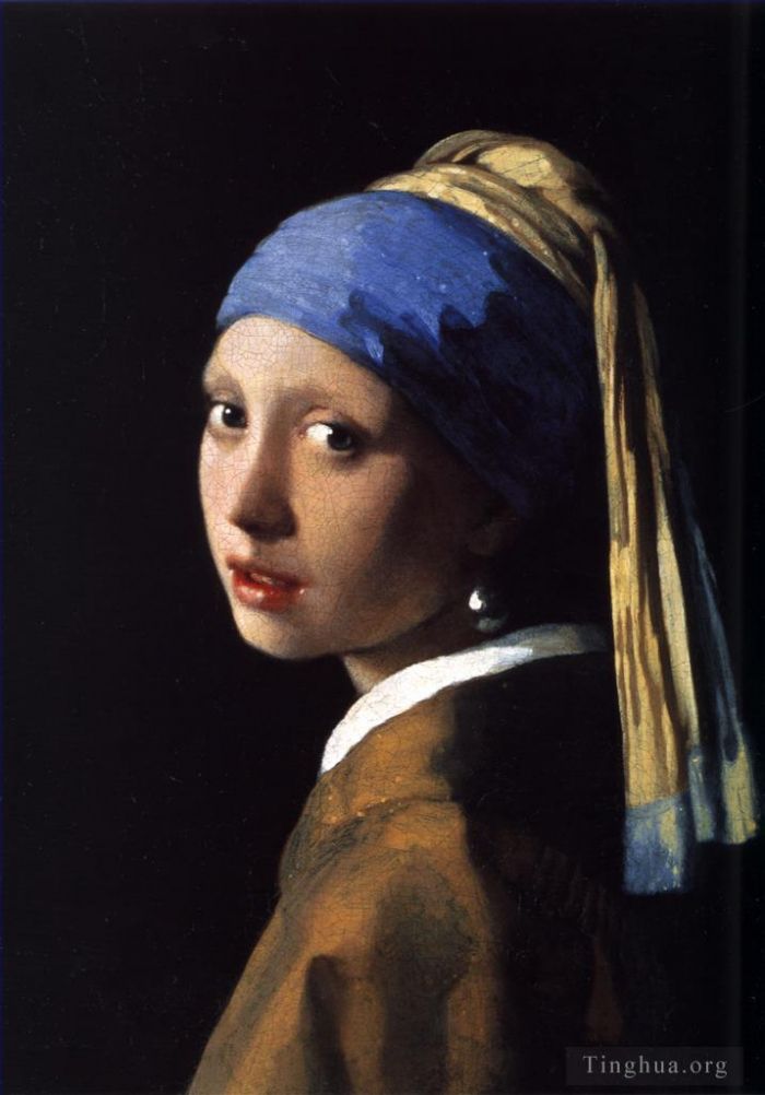 Johan Vermeer Oil Painting - Girl with a Pearl Earring