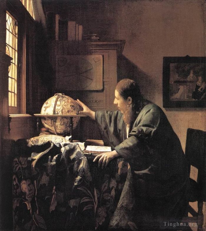 Johan Vermeer Oil Painting - The Astronomer