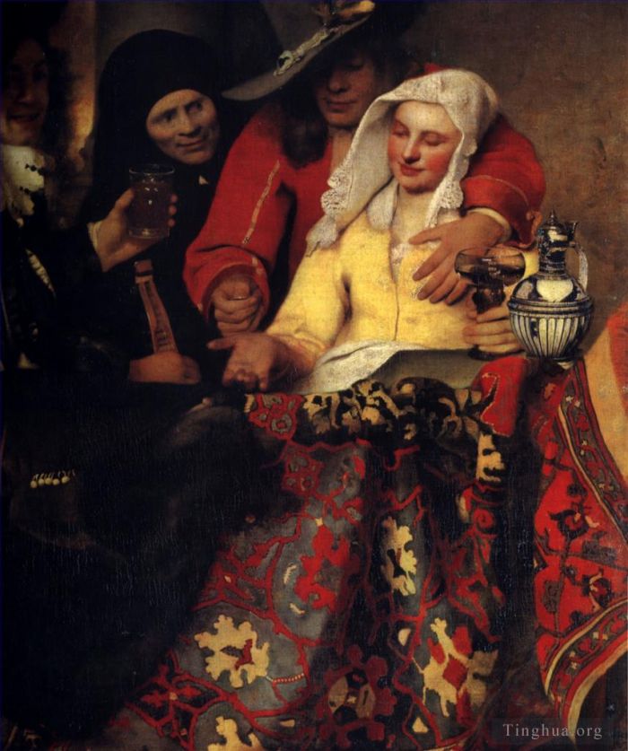 Johan Vermeer Oil Painting - The Procuress
