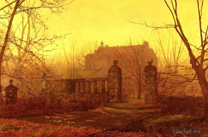 John Atkinson Grimshaw Oil Painting - Autumn Morning
