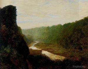 Artist John Atkinson Grimshaw's Work - Landscape With A Winding River