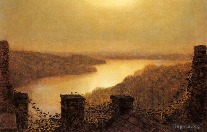 John Atkinson Grimshaw Oil Painting - Roundhaylake From Castle
