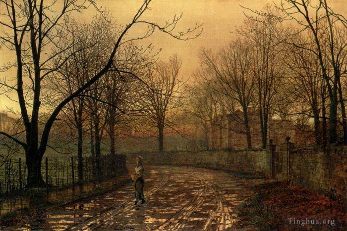 John Atkinson Grimshaw Oil Painting - Sixty Years Ago