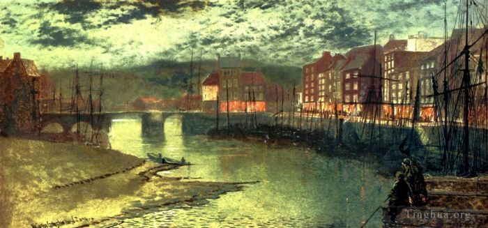 John Atkinson Grimshaw Oil Painting - Whitby Docks