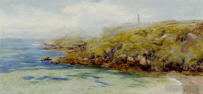 John Brett Oil Painting - Fermain Bay Guernsey