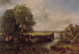 Artist John Constable's Work - A View on the Stour near Dedham