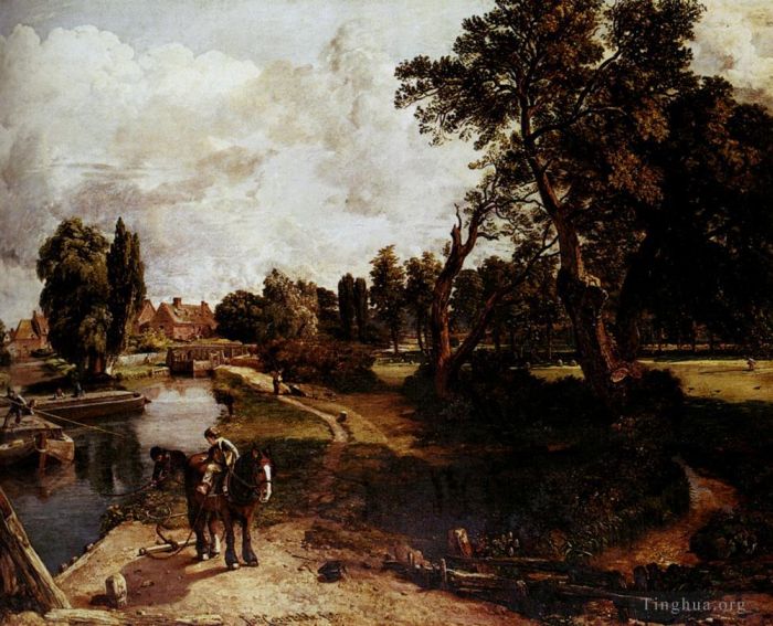 John Constable Oil Painting - Flatford Mill