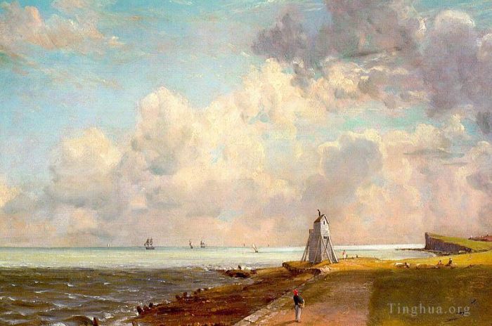 John Constable Oil Painting - Harwich lighthouse