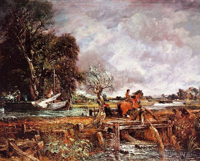 John Constable Oil Painting - The leaping horse