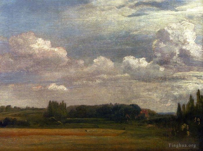 John Constable Oil Painting - View Towards The Rectory From East Bergholt House