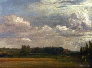 Artist John Constable's Work - View Towards The Rectory From East Bergholt House