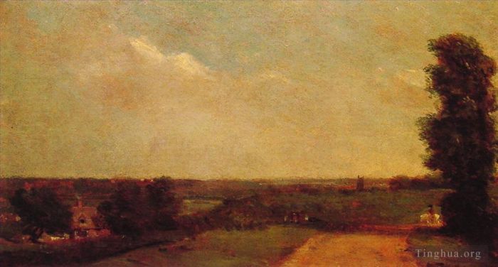 John Constable Oil Painting - View towards Dedham