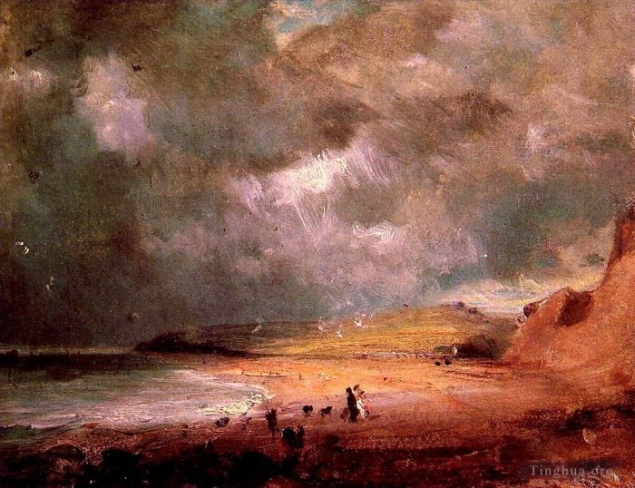John Constable Oil Painting - Weymouth Bay2