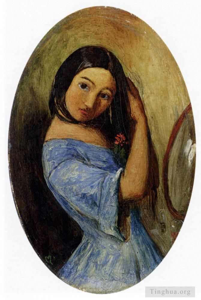 John Everett Millais Oil Painting - A Young Girl Combing Her Hair