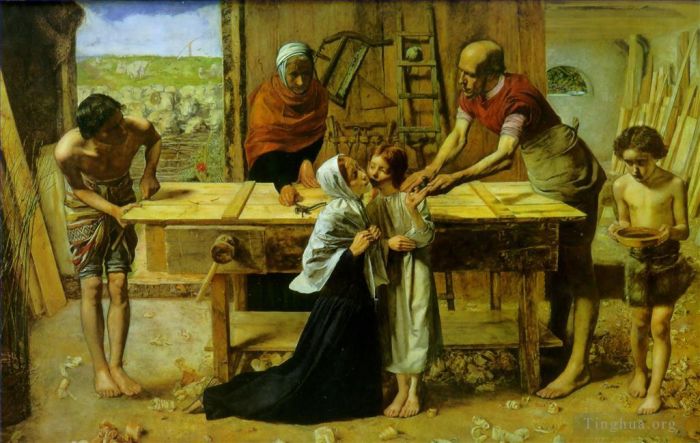 John Everett Millais Oil Painting - Christ carpenter