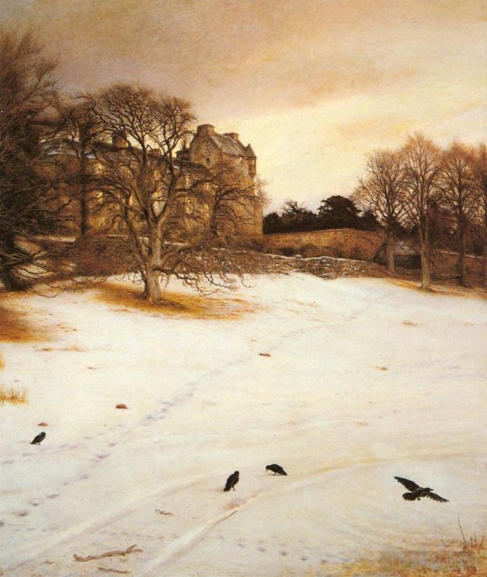 John Everett Millais Oil Painting - Christmas Eve 1887