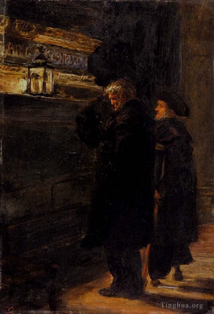 John Everett Millais Oil Painting - Grenwich Pensioners At The Tomb Of Nelson