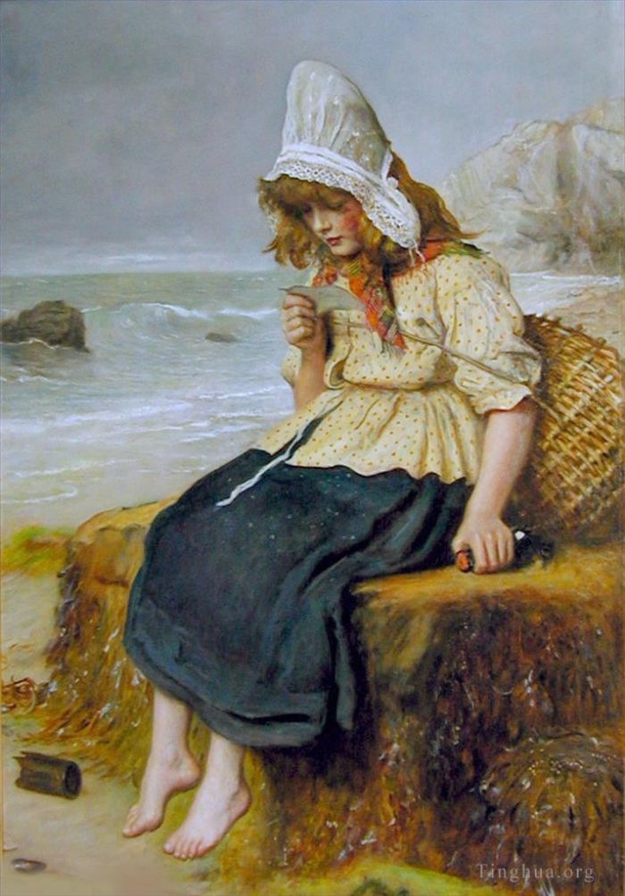 John Everett Millais Oil Painting - Message From the Sea