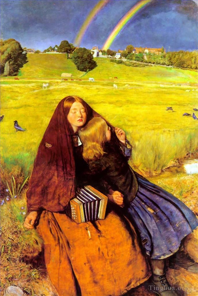 John Everett Millais Oil Painting - Blind girl