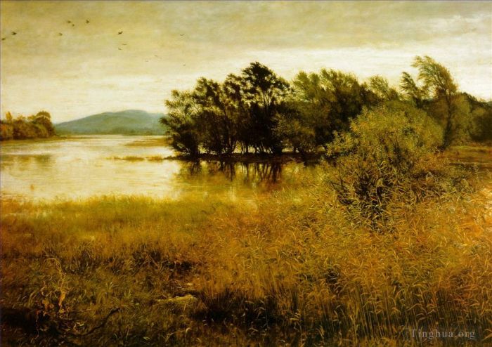 John Everett Millais Oil Painting - Chill october landscape John Everett Millais