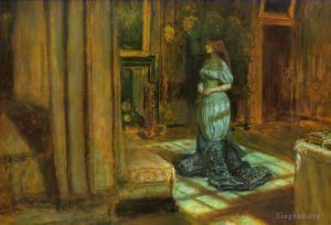 Artist John Everett Millais's Work - Eve of st agnus