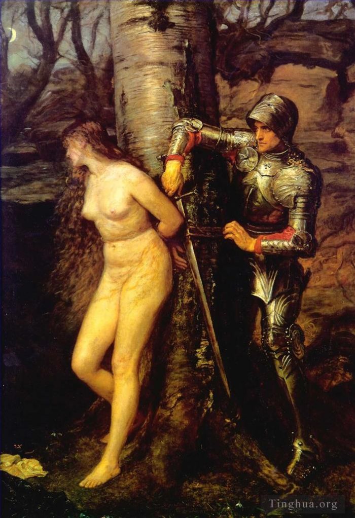 John Everett Millais Oil Painting - Knight errant