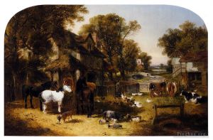 Artist John Frederick Herring Jr's Work - An English Farmyard Idyll