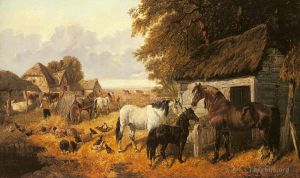 Artist John Frederick Herring Jr's Work - Bringing In The Hay