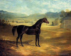 Artist John Frederick Herring Sr's Work - The bay Stallion Jack Spigot