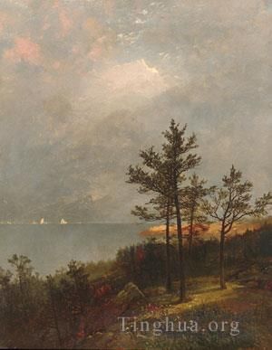 John Frederick Kensett Oil Painting - Gathering Storm On Long Island Sound
