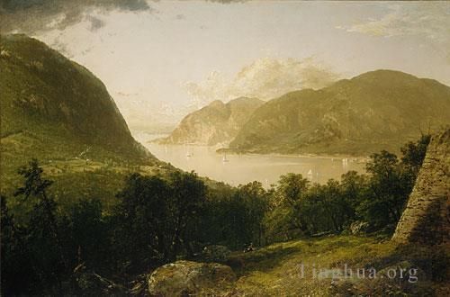 John Frederick Kensett Oil Painting - Hudson River Scene