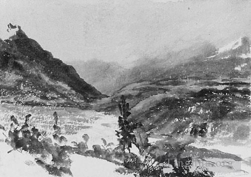 John Frederick Kensett Oil Painting - Mountain Landscape Lombardy