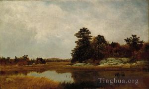 Artist John Frederick Kensett's Work - October In The Marshes