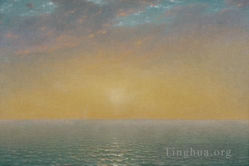 John Frederick Kensett Oil Painting - Sunset On The Sea