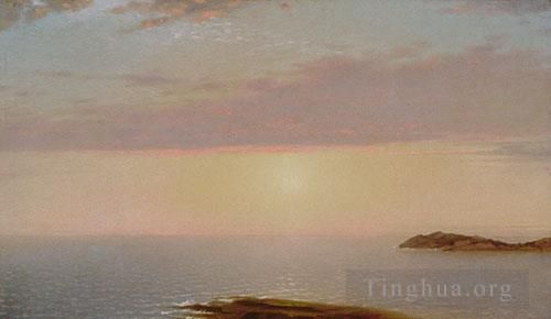 John Frederick Kensett Oil Painting - Sunset