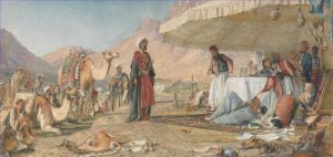 Artist John Frederick Lewis's Work - A Frank Encampment In The Desert Of Mount Sinai John Frederick Lewis