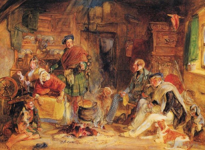 John Frederick Lewis Oil Painting - Highland Hospitality