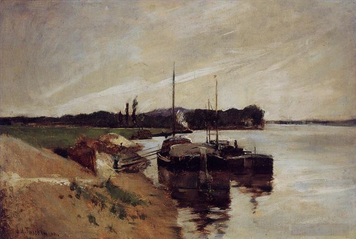 John Henry Twachtman Oil Painting - Mouth of the Seine