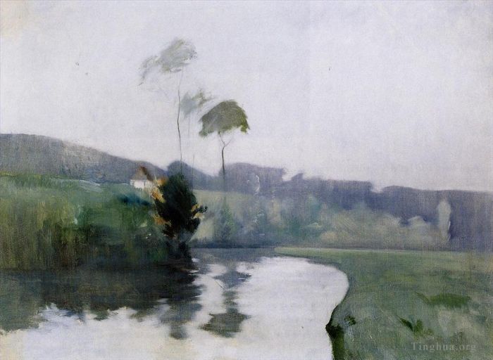 John Henry Twachtman Oil Painting - Springtime