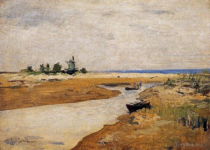 John Henry Twachtman Oil Painting - The Inlet