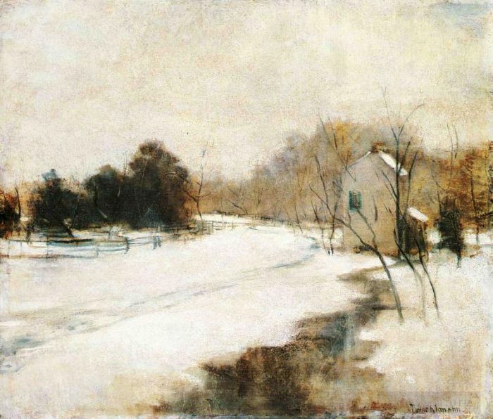John Henry Twachtman Oil Painting - Winter in Cincinnati